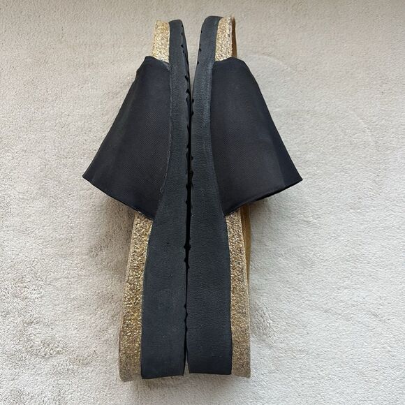 Naot Alana Black Slide Cork Wedge Sandal Women EU 40 US 8.5-9 Comfort Casual - Picture 4 of 13